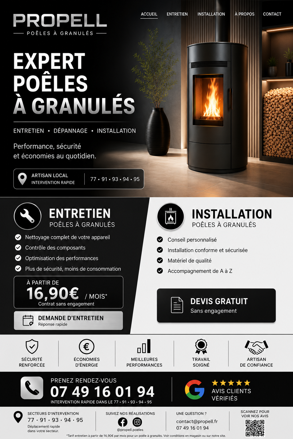 Propell - Entretien et installation de poêles à granulés
